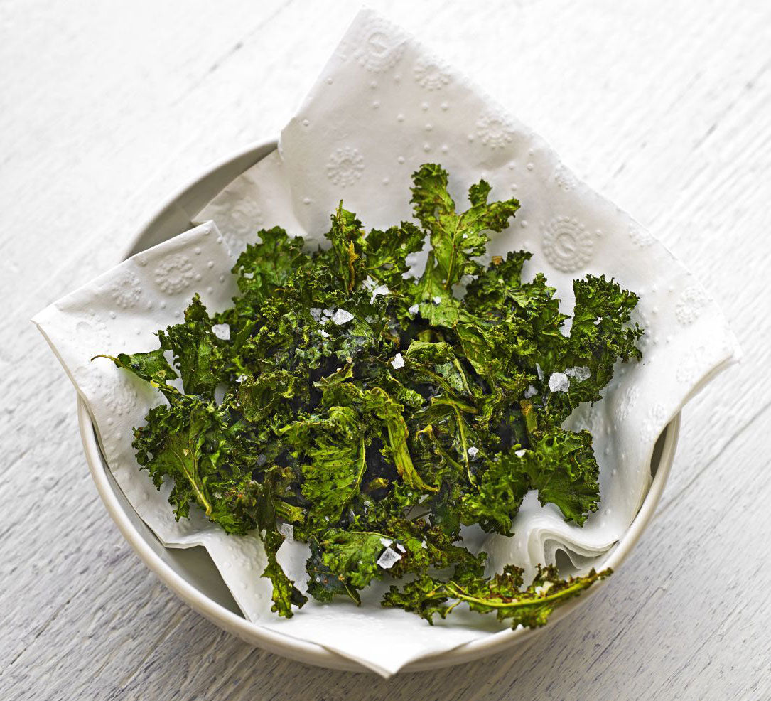 Kale/Cauliflower Leaf Crisps – fruitsoftheforage